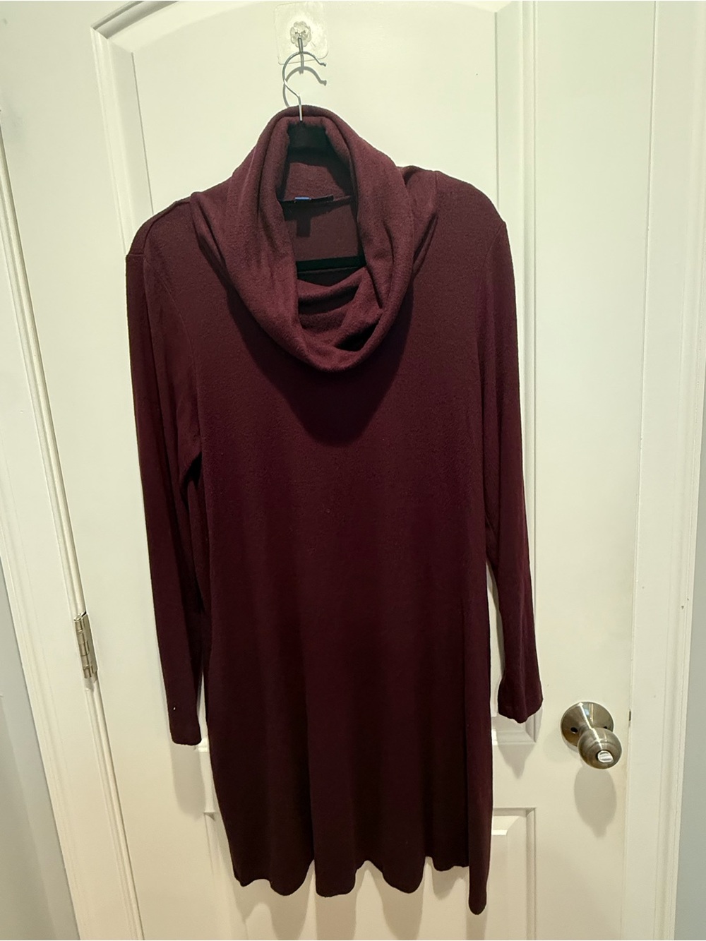 Apt. 9 Women's Long Sleeve Cowl Neck Dress - Burgundy